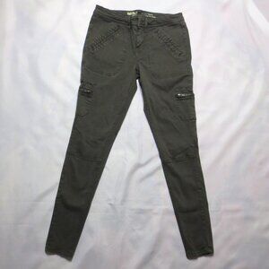 MOSSIMO womens JEANS denim SUPER STRETCH army green JEGGING zipper SIZE 0
